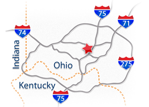 Cincinnati Highway Map 